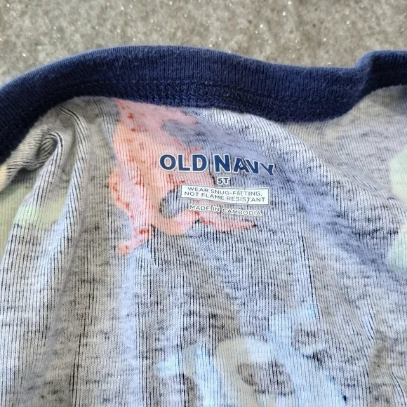 Old Navy 5T Colorful T-Rex 🦖 Fun Dinosaur Pattern footless pajamas - Picture 3 of 12